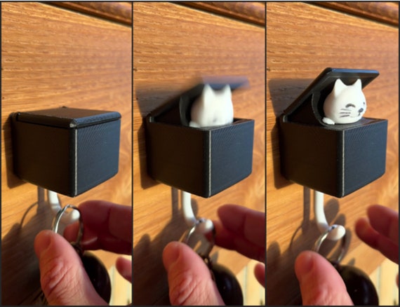 3D Printer Files | Cat key hook | 3D Stl
