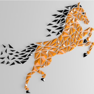 3D-printerbestanden | Geometrische paardenstandaard | 3D-stijl