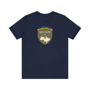 Non-Negotiable Ukraine T-Shirt, 603,628 KM Map Shield Tee, Stand With Ukraine Crimea is Ukraine Territorial Integrity Unisex Shirt image 7