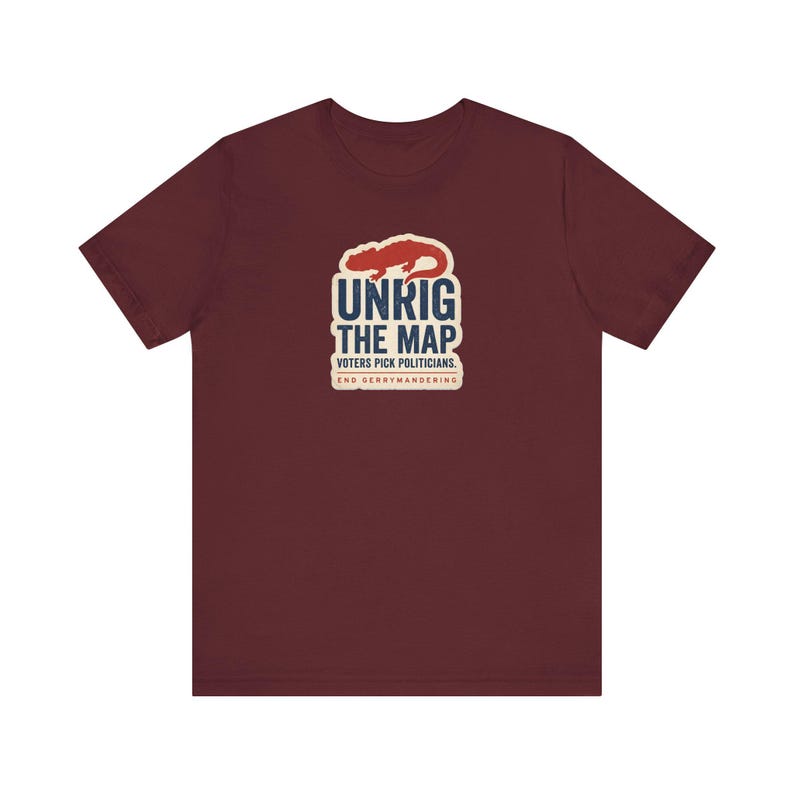 Unrig The Map Shirt | End Gerrymandering Tee | Fair Maps Voting Rights Activist Gift image 9
