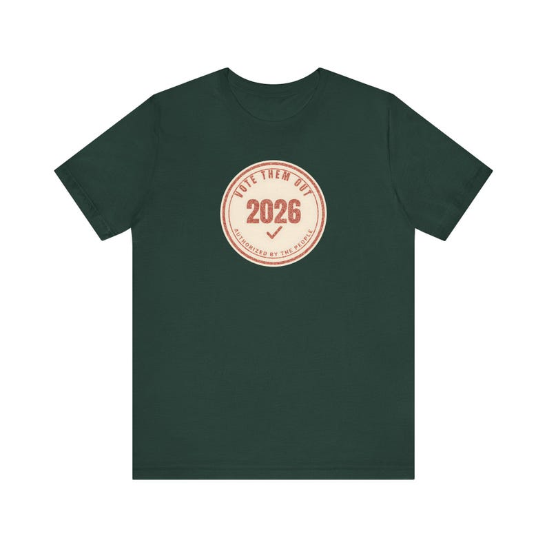 Vote Them Out 2026 Tee | Red Protest Stamp Midterms T-Shirt | Get Out The Vote Gift for Voters image 5