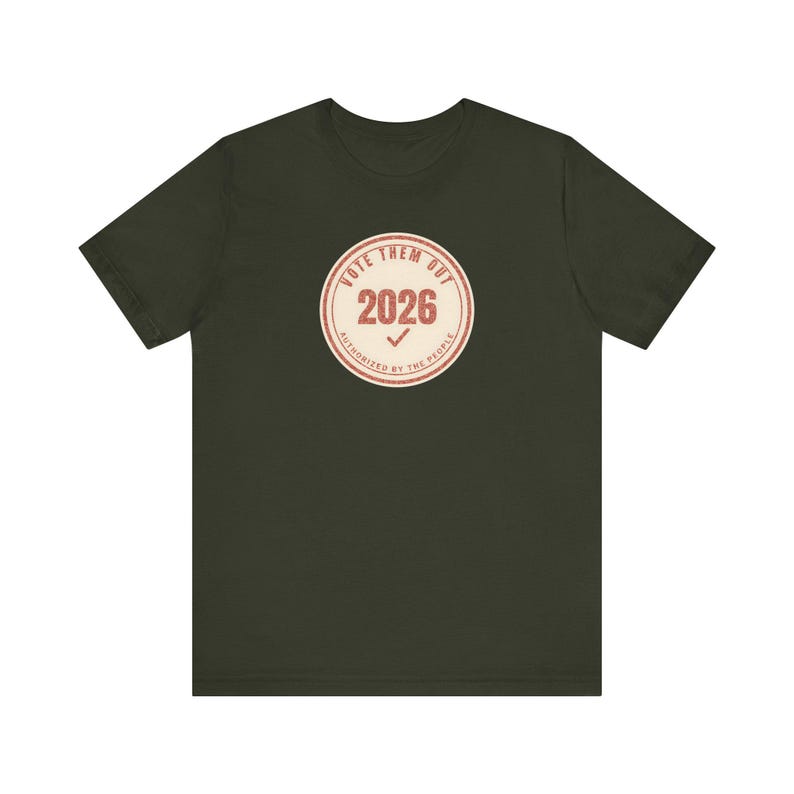Vote Them Out 2026 Tee | Red Protest Stamp Midterms T-Shirt | Get Out The Vote Gift for Voters image 2