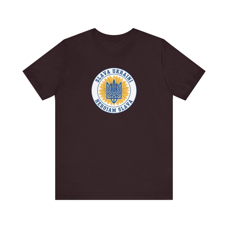 Maglietta Slava Ukraini Tridente Girasole / Maglietta T-shirt vintage con sigillo di Tryzub ucraino / Regalo "Sostieni l'Ucraina" immagine 12