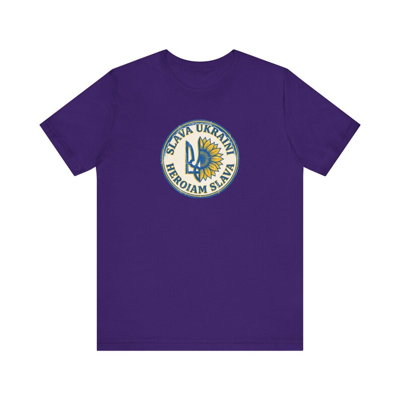 Slava Ukraini T-Shirt | Ukrainian Trident Sunflower Tee | Heroiam Slava Shirt | Stand With Ukraine Gift image 9