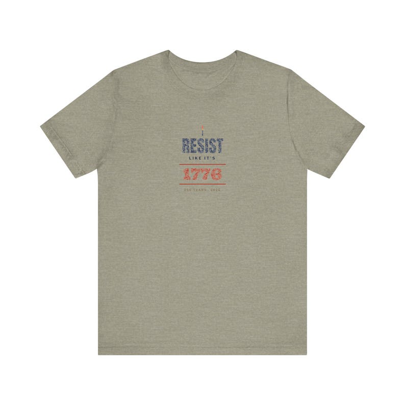 „Widerstand leisten wie 1776“-T-Shirt | Protest-T-Shirt zum 250. Jahrestag der Amerikanischen Revolution | Geschenk für Demokratie-Fans Bild 5