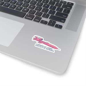 Ukrainian Flamingo Missile Sticker, FP-5 Pink Cruise Missile Decal, Funny Ukraine Military Humor Sticker, Stand With Ukraine Laptop Decal image 2
