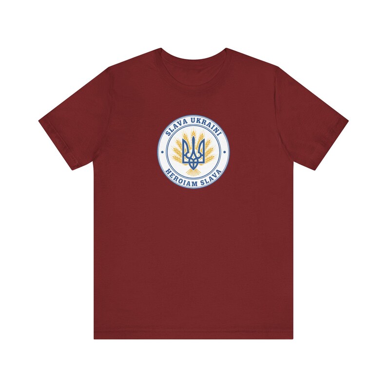 Slava Ukraini Tee | Ukrainian Trident Wheat Shirt | Heroiam Slava Tryzub Seal | Stand With Ukraine Gift image 11