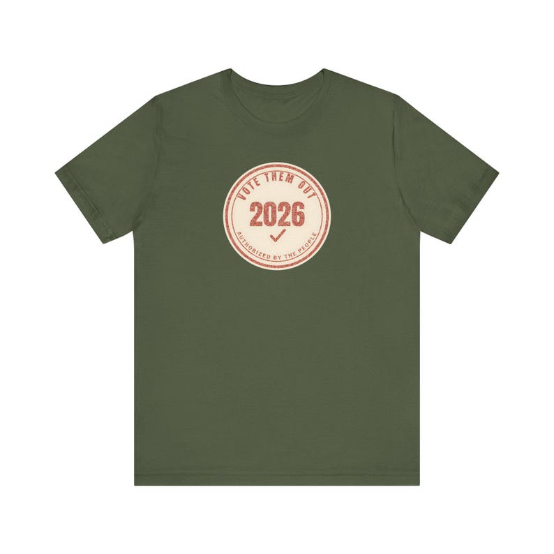 Vote Them Out 2026 Tee | Red Protest Stamp Midterms T-Shirt | Get Out The Vote Gift for Voters image 4