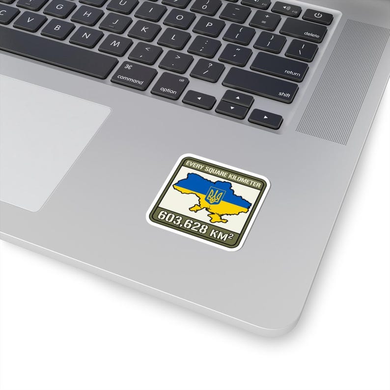 Every Square Kilometer Ukraine Map Sticker, 603,628 KM Flag Decal, Stand With Ukraine Crimea is Ukraine Territorial Integrity Sticker image 11