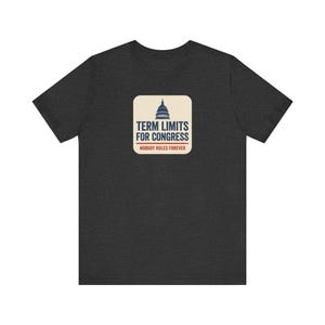 Term Limits for Congress Tee | Navy Capitol Dome Anti Incumbent Shirt | Bipartisan Government Reform Gift image 6