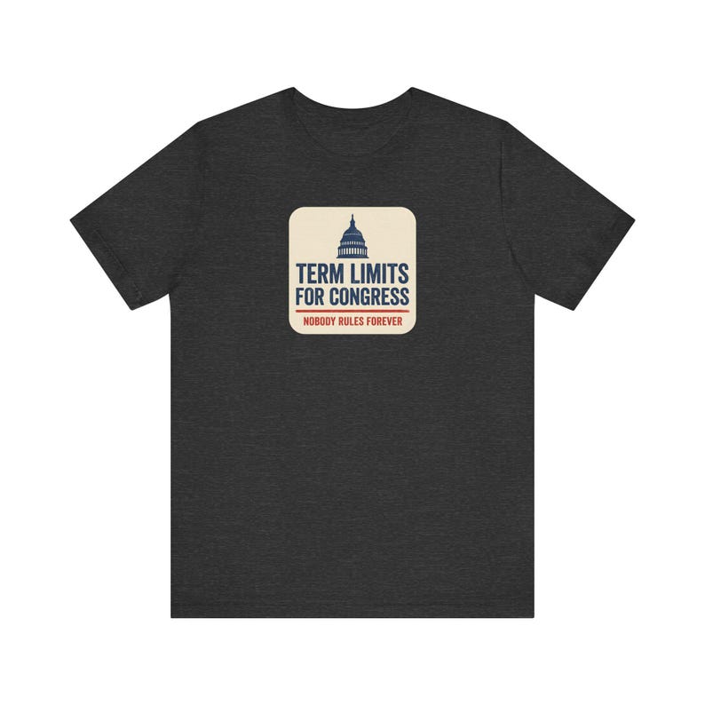 Term Limits for Congress Tee | Navy Capitol Dome Anti Incumbent Shirt | Bipartisan Government Reform Gift image 6
