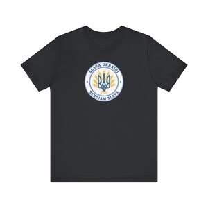 Slava Ukraini Tee | Ukrainian Trident Wheat Shirt | Heroiam Slava Tryzub Seal | Stand With Ukraine Gift image 3