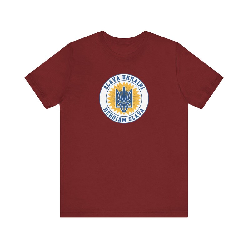 Maglietta Slava Ukraini Tridente Girasole / Maglietta T-shirt vintage con sigillo di Tryzub ucraino / Regalo "Sostieni l'Ucraina" immagine 11