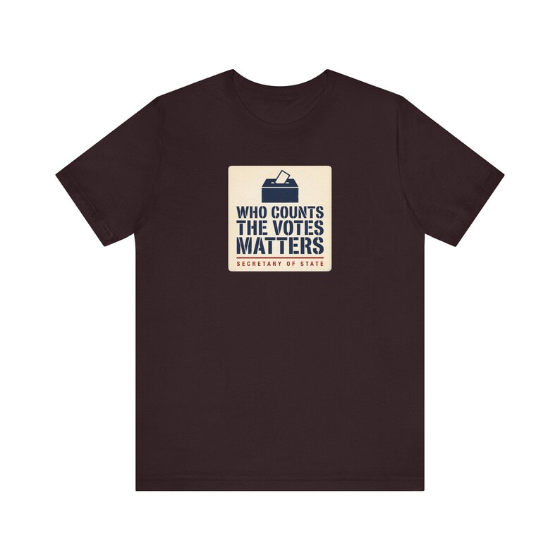 Who Counts the Votes Matters T-Shirt | Secretary of State Down Ballot Tee | Election Official Voting Rights Shirt image 10