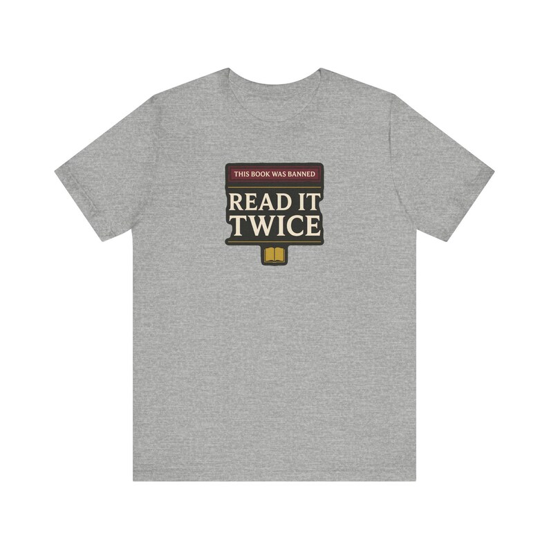 Banned Book T-Shirt | This Book Was Banned Read It Twice Dark Academia Tee | Librarian Gift Shirt image 5