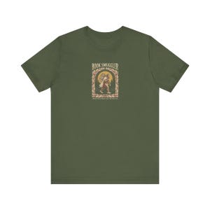 Book Smuggler Bigfoot Tee | Banned Books Shirt | Funny Cryptid Reading Gift | Dark Academia Sasquatch Graphic Tee image 3