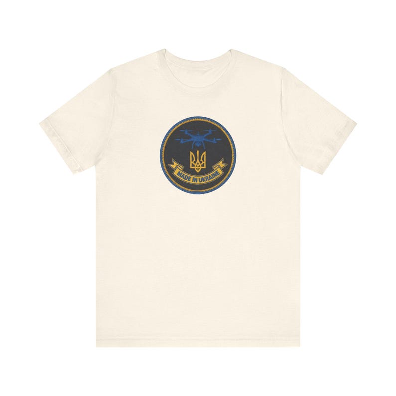 ウクライナ製ドローン士気向上パッチTシャツ｜FPVクワッドコプタートライデントTシャツ｜ウクライナ製ミリタリーギフト（男性向け） 画像 3