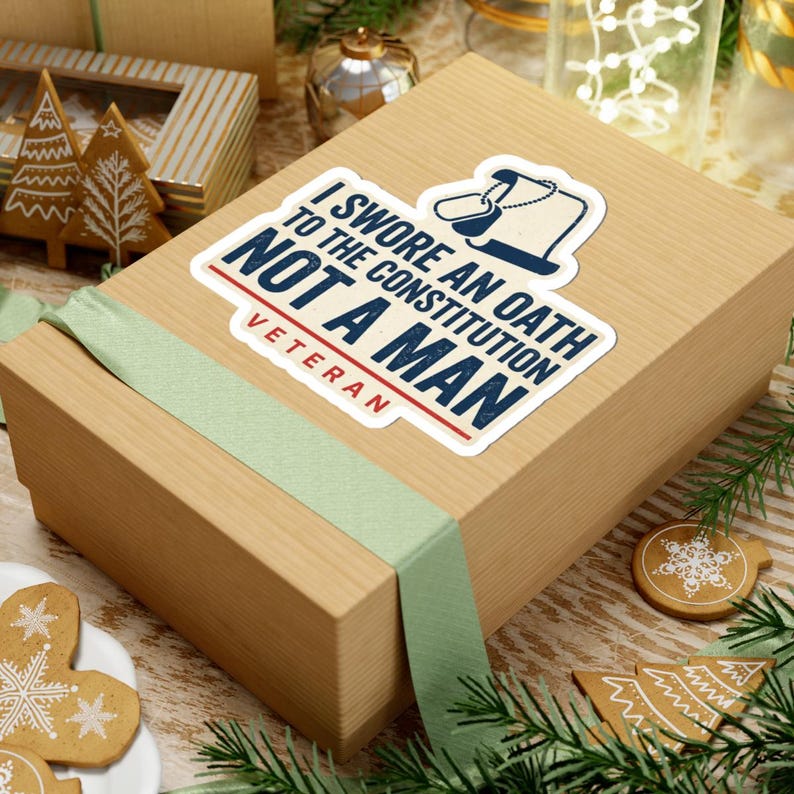 I Swore An Oath To The Constitution Not A Man Sticker | Veteran Vinyl Decal | Rule Of Law Gift image 9