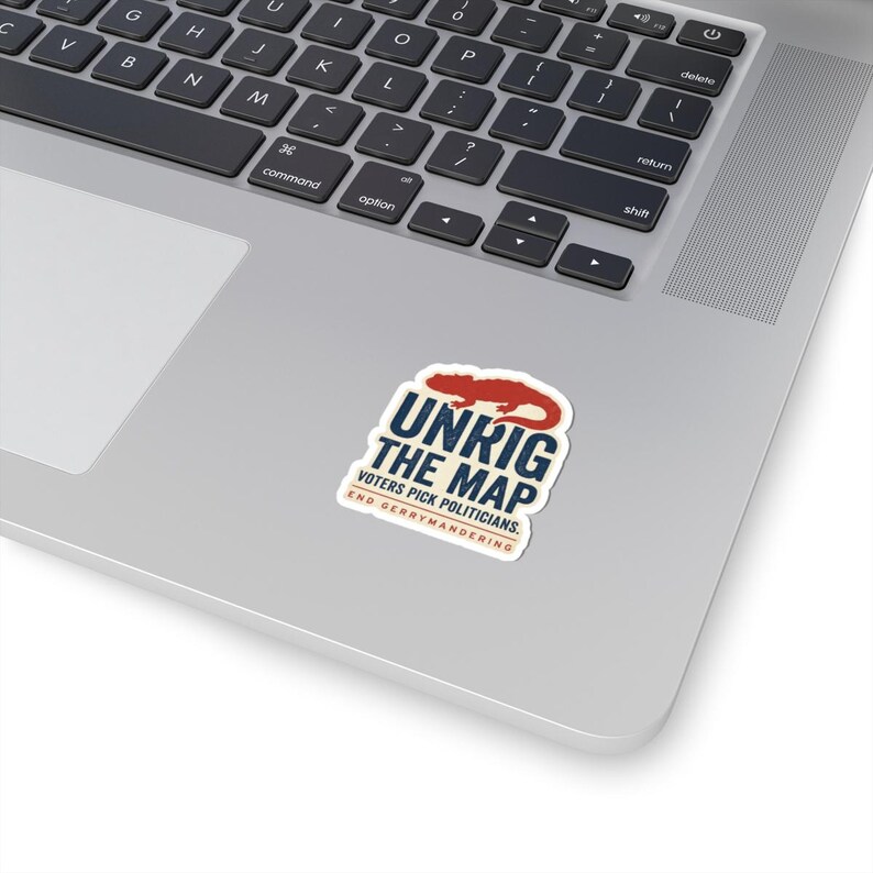 Unrig The Map Sticker | End Gerrymandering Decal | Fair Maps Voting Rights Vinyl Sticker image 11