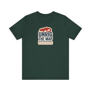 Unrig The Map Shirt | End Gerrymandering Tee | Fair Maps Voting Rights Activist Gift image 4