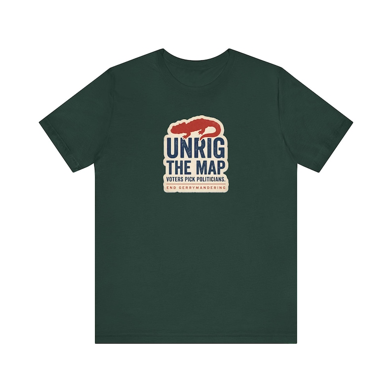 Unrig The Map Shirt | End Gerrymandering Tee | Fair Maps Voting Rights Activist Gift image 4