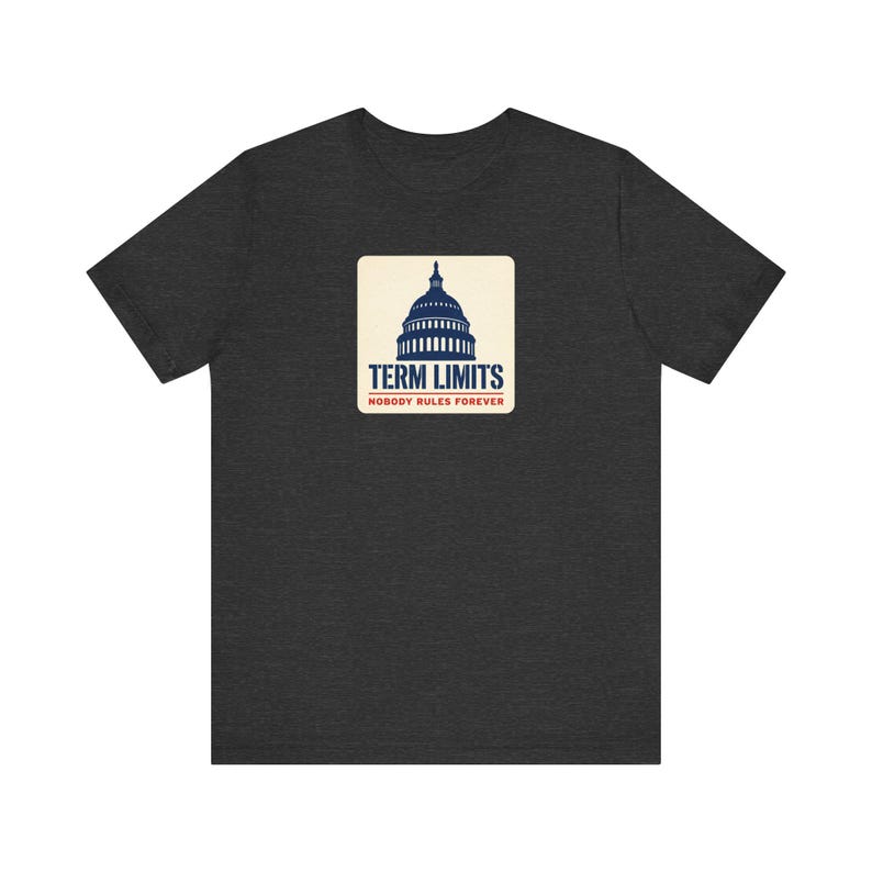 Term Limits T-Shirt | Capitol Dome Nobody Rules Forever Tee | Anti Incumbent Voter Gift Shirt image 6