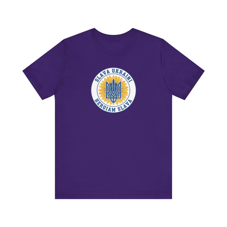 Maglietta Slava Ukraini Tridente Girasole / Maglietta T-shirt vintage con sigillo di Tryzub ucraino / Regalo "Sostieni l'Ucraina" immagine 9