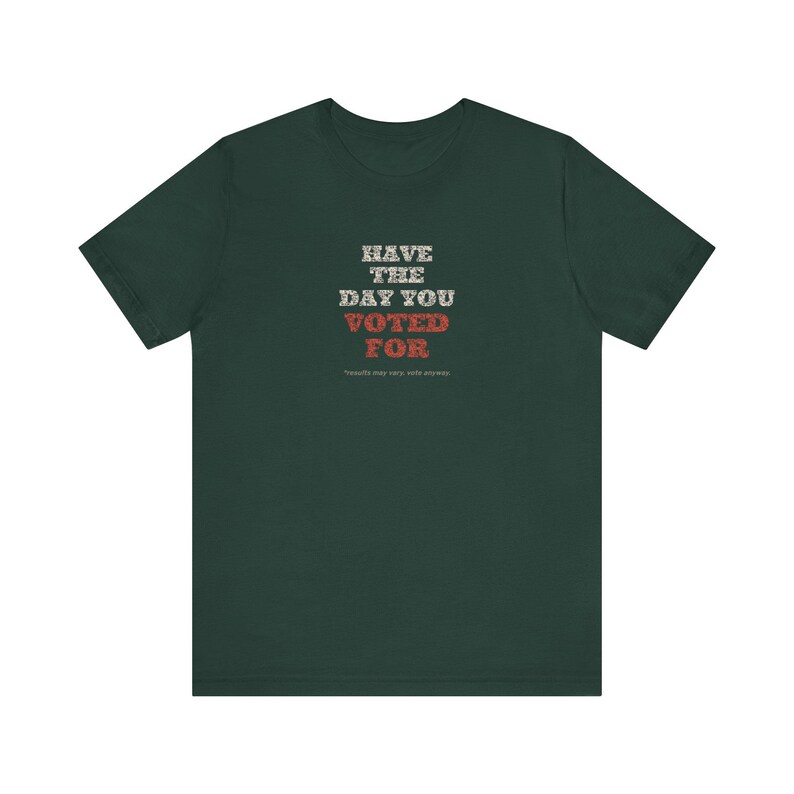 T-shirt « J'ai voté pour le jour J » | T-shirt politique humoristique | T-shirt sarcastique sur les élections | Cadeau humoristique noir pour les électeurs image 7