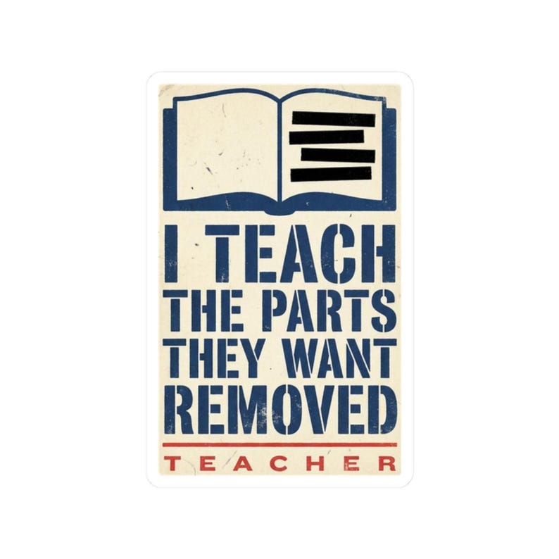 I Teach The Parts They Want Removed Sticker | Banned Books Teacher Decal | Anti Book Ban Gift image 10
