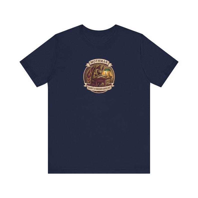 Mothman Dark Academia T-Shirt | Forbidden Knowledge Cryptid Tee | Banned Books Reader Gift for Book Lovers image 7