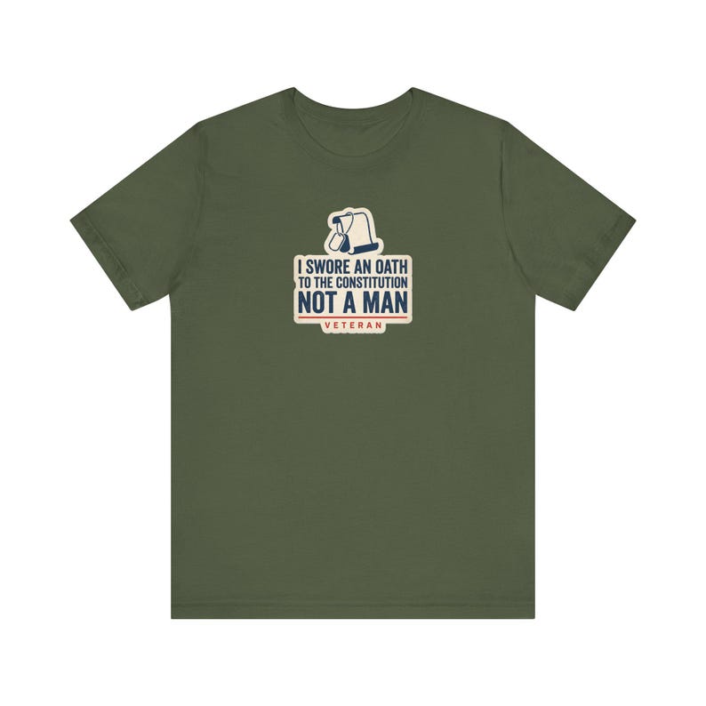 Ich habe einen Eid auf die Verfassung geschworen, nicht auf einen Mann – T-Shirt | Veteranen-T-Shirt | Patriotisches Geschenk für Rechtsstaatlichkeit Bild 3