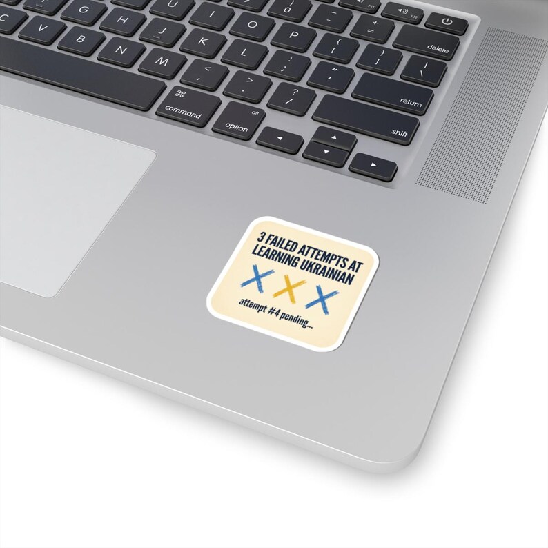 Sticker voor het leren van Oekraïens, grappige sticker voor iemand die Oekraïens leert, cadeau voor de diaspora na 3 mislukte pogingen, laptopsticker met Oekraïens erfgoed afbeelding 11