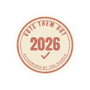 Vote Them Out 2026 Sticker | Get Out the Vote Midterms Decal | Protest Voter Gift Anti Incumbent Democracy image 1