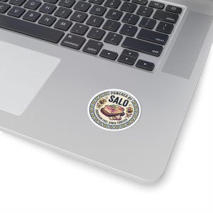 Powered by Salo Sticker, Funny Ukrainian Food Decal, Folk Art Laptop Sticker, Slavic Humor Diaspora Gift image 11