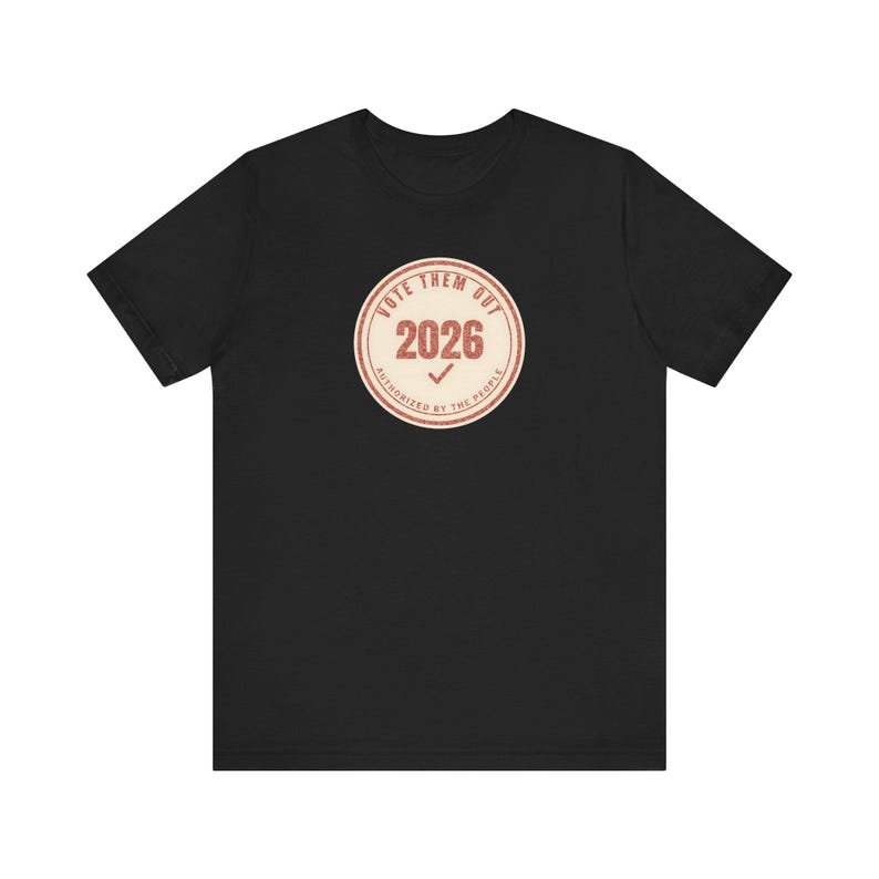 Vote Them Out 2026 Tee | Red Protest Stamp Midterms T-Shirt | Get Out The Vote Gift for Voters image 1
