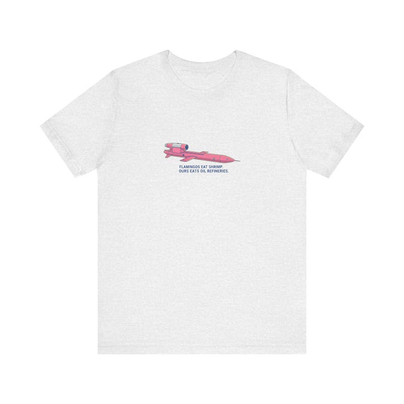 Ukraine Flamingo Missile Tee | Pink FP-5 Cruise Missile Shirt | Ukrainian Military Humor | Slava Ukraini Gift image 2