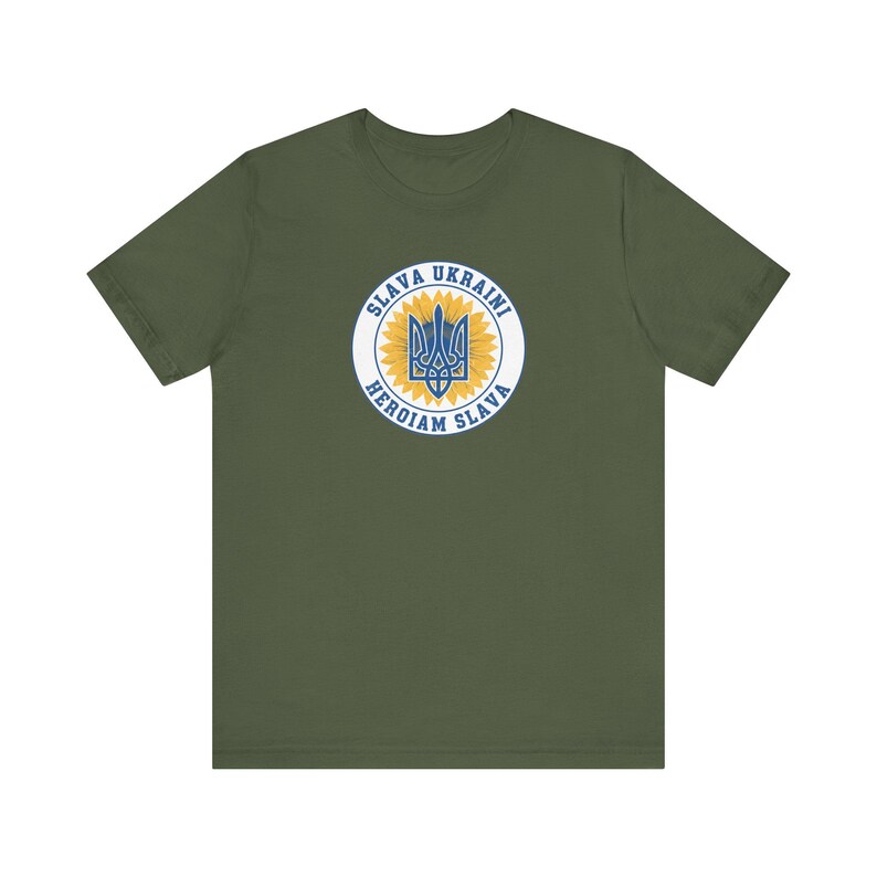Maglietta Slava Ukraini Tridente Girasole / Maglietta T-shirt vintage con sigillo di Tryzub ucraino / Regalo "Sostieni l'Ucraina" immagine 4