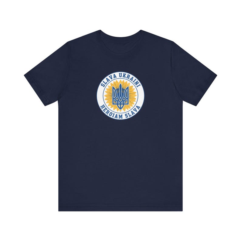 Maglietta Slava Ukraini Tridente Girasole / Maglietta T-shirt vintage con sigillo di Tryzub ucraino / Regalo "Sostieni l'Ucraina" immagine 8