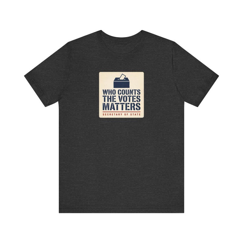 Who Counts the Votes Matters T-Shirt | Secretary of State Down Ballot Tee | Election Official Voting Rights Shirt image 6