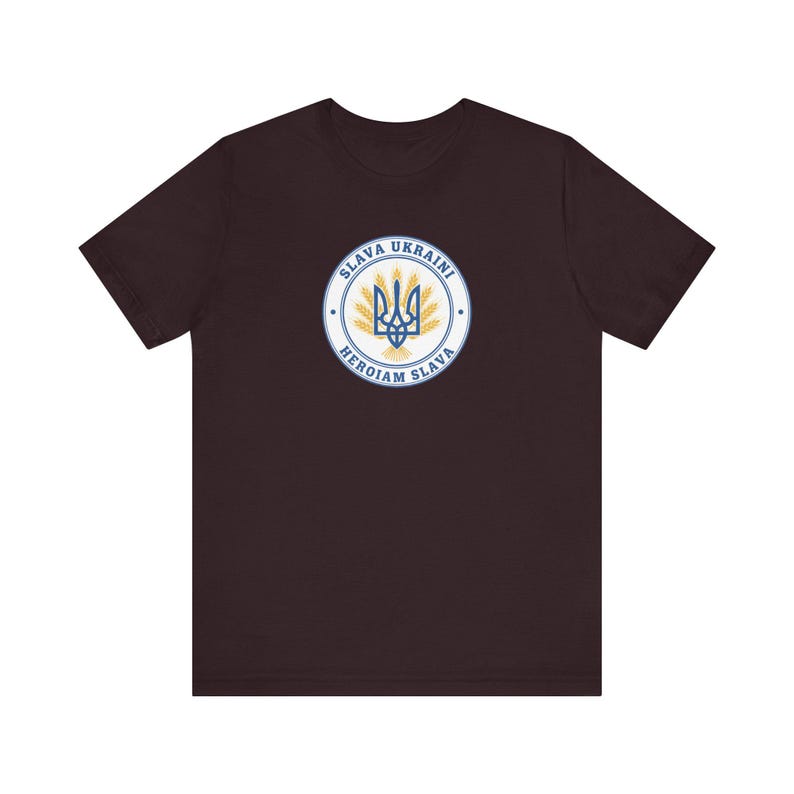 Slava Ukraini Tee | Ukrainian Trident Wheat Shirt | Heroiam Slava Tryzub Seal | Stand With Ukraine Gift image 12