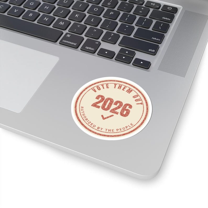 Vote Them Out 2026 Sticker | Get Out the Vote Midterms Decal | Protest Voter Gift Anti Incumbent Democracy image 2