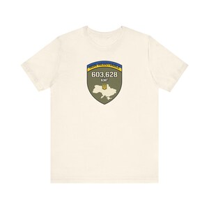 Non-Negotiable Ukraine T-Shirt, 603,628 KM Map Shield Tee, Stand With Ukraine Crimea is Ukraine Territorial Integrity Unisex Shirt image 3