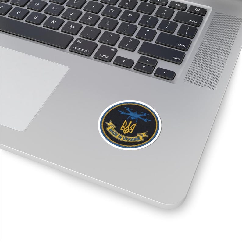 Ukraine FPV Drone Morale Patch Sticker | Ukrainian Trident Tryzub Decal | Made in Ukraine Military Gift image 11