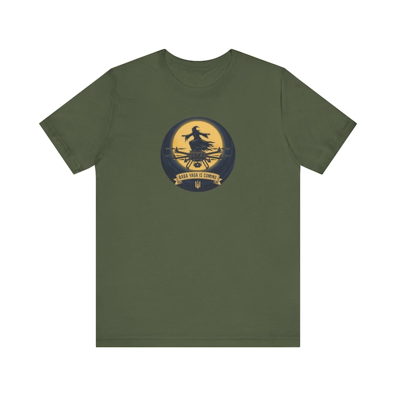 Baba Yaga Drone T-shirt | Oekraïne Nachtbommenwerper Folklore Heks Shirt | Slava Ukraini Cadeau afbeelding 4