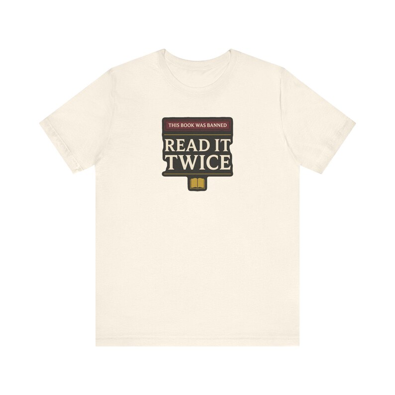 Banned Book T-Shirt | This Book Was Banned Read It Twice Dark Academia Tee | Librarian Gift Shirt image 3