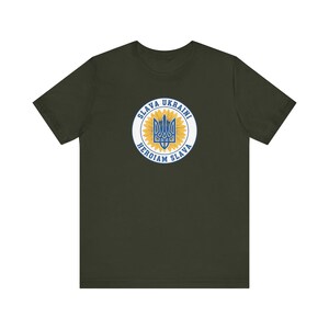 Maglietta Slava Ukraini Tridente Girasole / Maglietta T-shirt vintage con sigillo di Tryzub ucraino / Regalo "Sostieni l'Ucraina" immagine 2