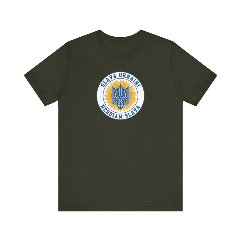 Maglietta Slava Ukraini Tridente Girasole / Maglietta T-shirt vintage con sigillo di Tryzub ucraino / Regalo "Sostieni l'Ucraina" immagine 2