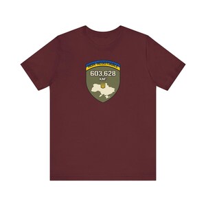 Non-Negotiable Ukraine T-Shirt, 603,628 KM Map Shield Tee, Stand With Ukraine Crimea is Ukraine Territorial Integrity Unisex Shirt image 9
