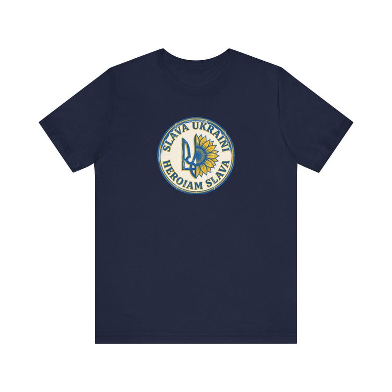 Slava Ukraini T-Shirt | Ukrainian Trident Sunflower Tee | Heroiam Slava Shirt | Stand With Ukraine Gift image 8
