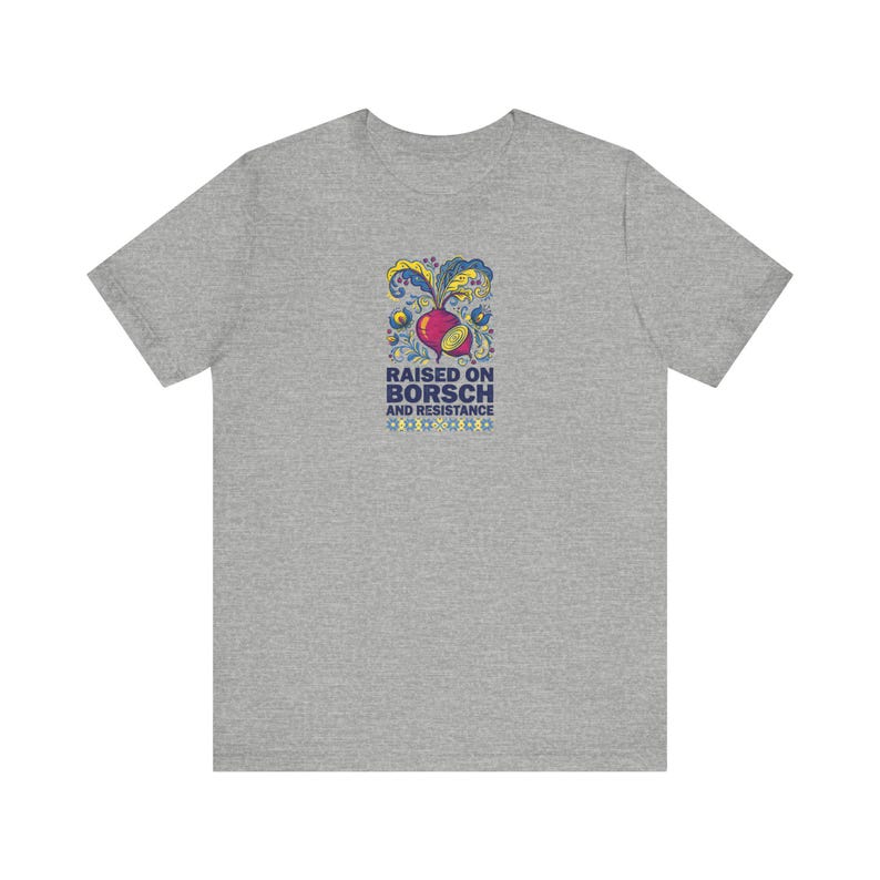 Raised on Borsch and Resistance Shirt, Ukrainian Heritage Tee, Folk Art Beet Graphic, Diaspora Pride Gift image 5